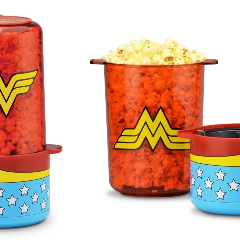 NIB DC Comics TM Wonder Woman Mini Stir Popcorn Maker Popper